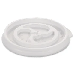 Clearance Slotted Plastic Lids for 8 oz to 10 oz Hot Cups and Bowls - White (1000/Carton) Tabletop And Serveware