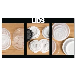 Clearance Slotted Plastic Lids for 8 oz to 10 oz Hot Cups and Bowls - White (1000/Carton) Tabletop And Serveware