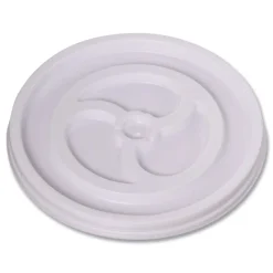 Vented Plastic Lids for 6 oz Hot Cups and Bowls - White (1000/Carton) Tabletop And Serveware