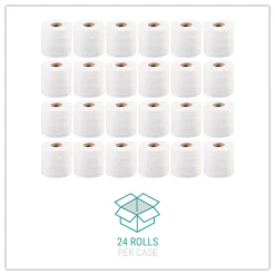 Online 2-Ply Septic Safe Individually Wrapped Rolls Bath Tissue - White (24 Rolls/Carton) Paper & Dispensers