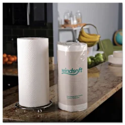Clearance WIN1220CT 11 in. x 8.8 in. 2-Ply Kitchen Roll Towels - White (30 Rolls/Carton) Paper & Dispensers