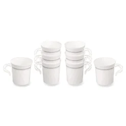 Outlet 8 oz Classicware Plastic Coffee Mugs - White (192/Carton) Tabletop And Serveware