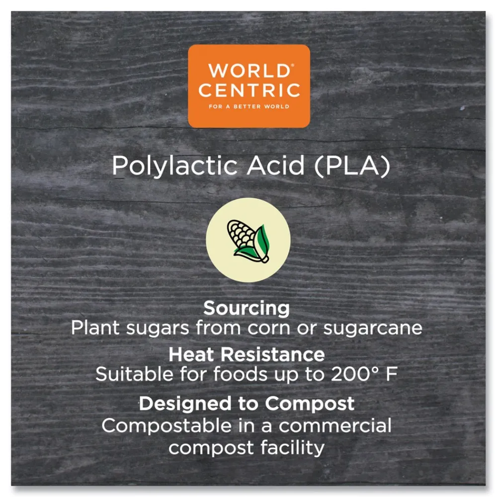 Outlet 6.5 in. x 7.5 in. x 0.3 in. PLA Rectangular Plastic Deli Container Lids - Clear (600/Carton) Tabletop And Serveware