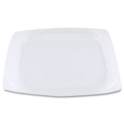 Hot 4.8 in. x 5.9 in. x 0.3 in. PLA Rectangular Plastic Deli Container Lids - Clear (900/Carton) Tabletop And Serveware