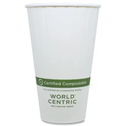 Hot 16 oz. Double Wall Paper Hot Cups - White (600/Carton) Tabletop And Serveware