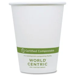 8 oz. Paper Hot Cups - White (1000/Carton) Tabletop And Serveware