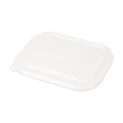 Outlet CTLCS3 8.8 in. x 6.9 in. x 0.8 in. Plastic PLA Lids for Fiber Containers - Clear (400/Carton) Tabletop And Serveware