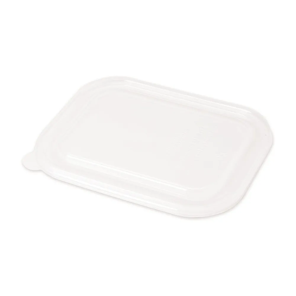 Outlet CTLCS3 8.8 in. x 6.9 in. x 0.8 in. Plastic PLA Lids for Fiber Containers - Clear (400/Carton) Tabletop And Serveware