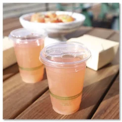 Plastic PLA Clear Cold Cup Lids Fits 9 oz to 24 oz Cold Cups - Clear (1000/Carton) Tabletop And Serveware