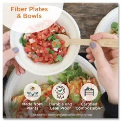 Hot PL-SC-U10-LFP 10.1 in. Diameter Paper Fiber Plates - Natural (800/Carton) Tabletop And Serveware