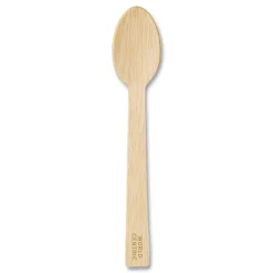 Outlet SP-BB-67 6.7 in. Bamboo Cutlery Spoon - Natural (2000/Carton) Tabletop And Serveware