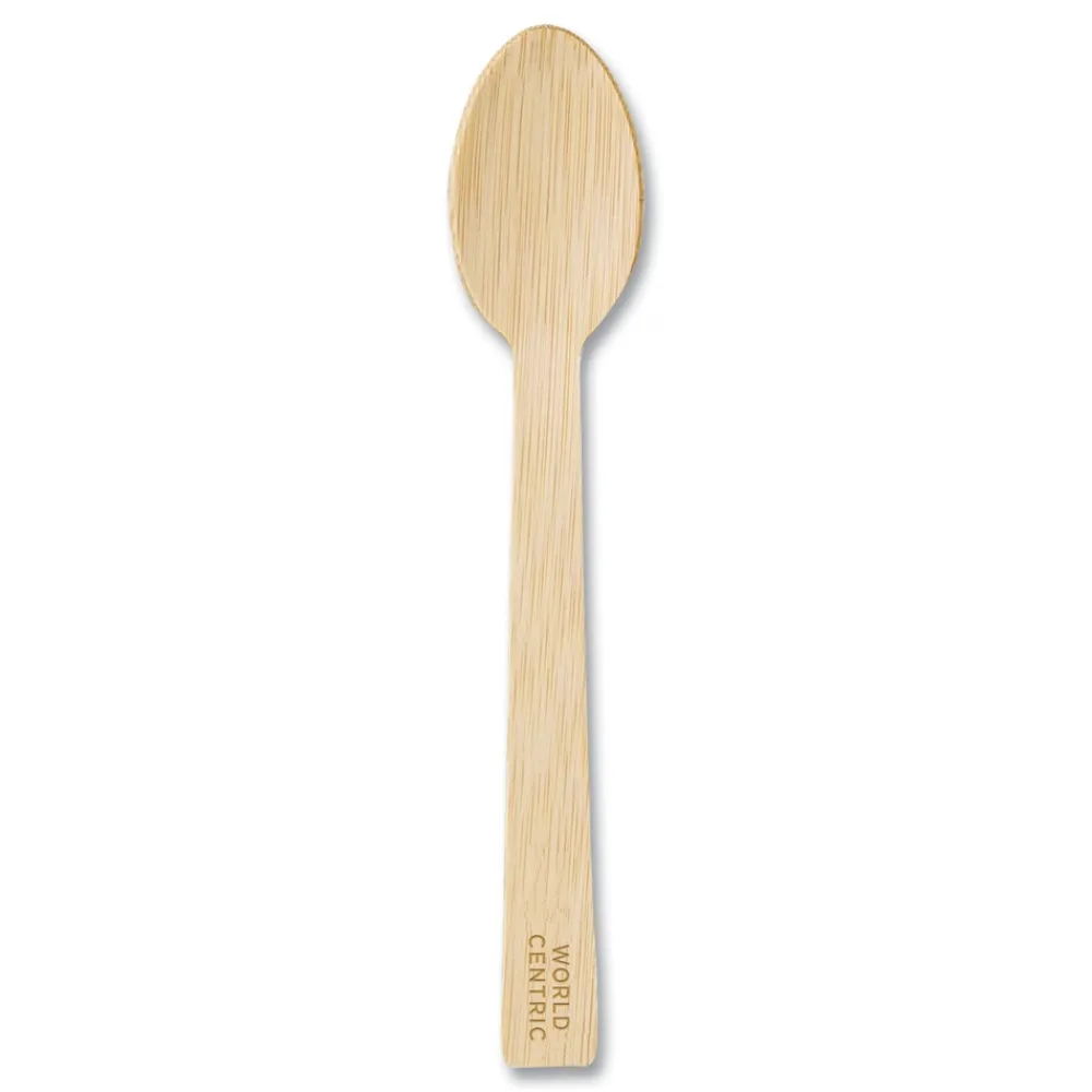 Outlet SP-BB-67 6.7 in. Bamboo Cutlery Spoon - Natural (2000/Carton) Tabletop And Serveware