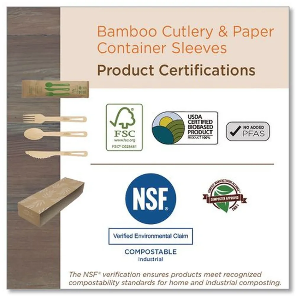 Outlet SP-BB-67 6.7 in. Bamboo Cutlery Spoon - Natural (2000/Carton) Tabletop And Serveware