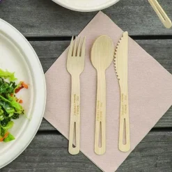 Outlet SP-BB-67 6.7 in. Bamboo Cutlery Spoon - Natural (2000/Carton) Tabletop And Serveware