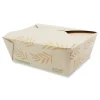 Discount TO-NT-8 5.5 in. x 6.9 in. x 2.5 in. 46 oz. Sugarcane No Tree Folded Takeout Containers - Natural (300/Carton) Tabletop And Serveware