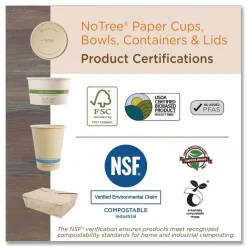 Discount TO-NT-8 5.5 in. x 6.9 in. x 2.5 in. 46 oz. Sugarcane No Tree Folded Takeout Containers - Natural (300/Carton) Tabletop And Serveware