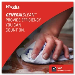 Discount 12.2 in. x 12.4 in. General Clean Jumbo Roll X60 Cloths - White (1/Carton) Cleaning & Janitorial Supplies