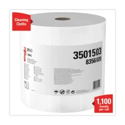 Outlet 13.4 in. x 9.8 in. Jumbo Roll X50 Cloths - White (1100/Roll) Cleaning & Janitorial Supplies