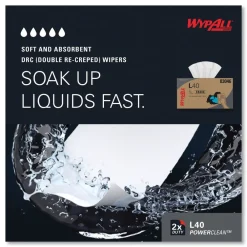 Clearance 10.8 in. x 10 in. POP-UP Box L40 Towels - White (810/Carton) Cleaning & Janitorial Supplies