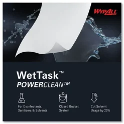 Discount 9 in. x 15 in. Power Clean Wipers for WetTask Customizable Wet Wiping System - White (275/Roll, 2 Rolls/Carton) Paper & Dispensers