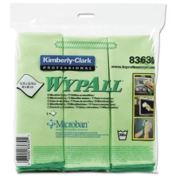 Discount 15.75 in. x 15.75 in. Reusable Microfiber Cloths - Green (6/Pack) Cleaning & Janitorial Supplies