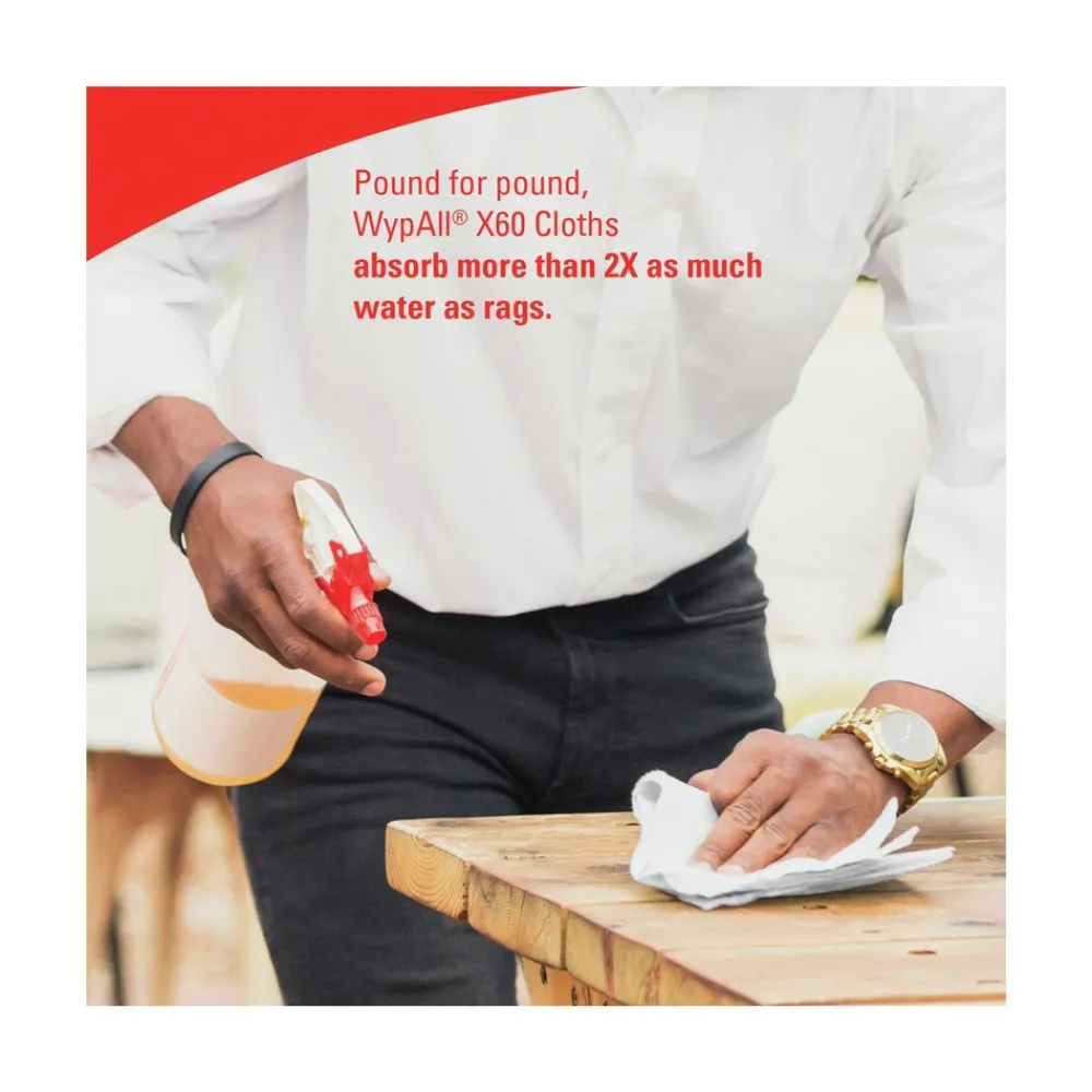 Outlet General Clean X60 POP-UP Box 8.34 in. x 16.8 in. Cloths - White (1260/Carton) Paper & Dispensers