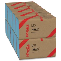 Online L10 9.1 in. x 10.25 in. Windshield Towels - Light Blue (224/Pack, 10 Packs/Carton) Cleaning & Janitorial Supplies
