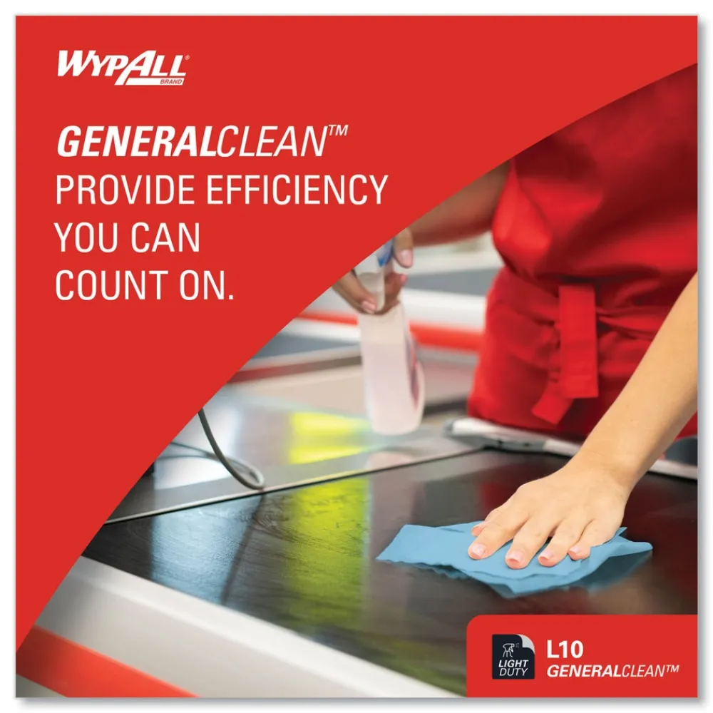 Online L10 9.1 in. x 10.25 in. Windshield Towels - Light Blue (224/Pack, 10 Packs/Carton) Cleaning & Janitorial Supplies