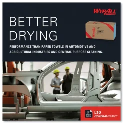 Online L10 9.1 in. x 10.25 in. Windshield Towels - Light Blue (224/Pack, 10 Packs/Carton) Cleaning & Janitorial Supplies