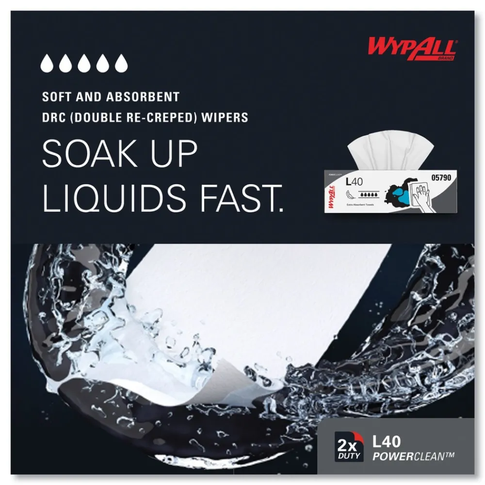 Outlet L40 POP-UP Box 16.4 in. x 9.8 in. Towels - White (100/Box, 9 Boxes/Carton) Paper & Dispensers