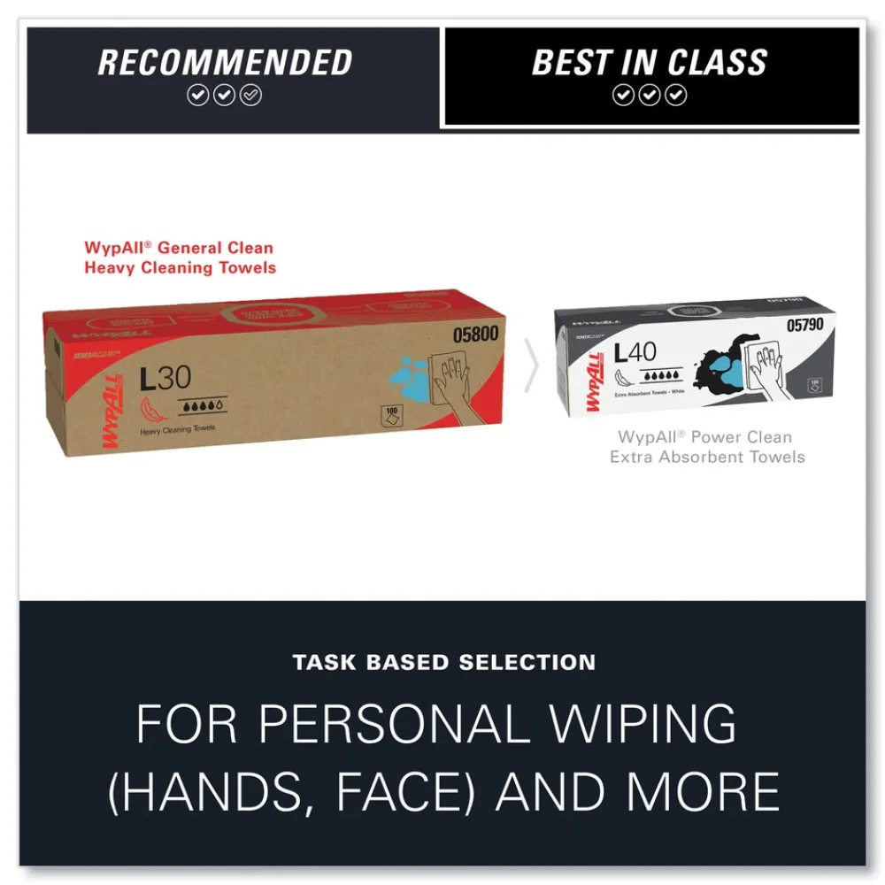 L30 POP-UP Box 16.4 in. x 9.8 in. Towels - White (100/Box, 8 Boxes/Carton) Cleaning & Janitorial Supplies