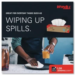 L30 POP-UP Box 16.4 in. x 9.8 in. Towels - White (100/Box, 8 Boxes/Carton) Cleaning & Janitorial Supplies