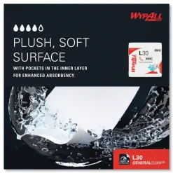 Hot L30 Quarter Fold 12.5 in. x 12 in. Towels (90/Polypack, 12 Polypacks/Carton) Paper & Dispensers