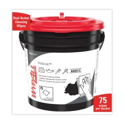 Best Power Clean ProScrub 9.5 in. x 12 in. Pre-Saturated Wipes - Citrus Scent, Green (75/Bucket) Skin Care & Personal Hygiene