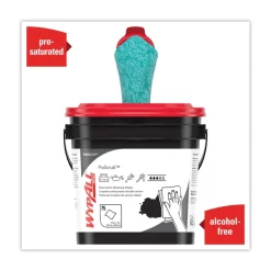 Best Power Clean ProScrub 9.5 in. x 12 in. Pre-Saturated Wipes - Citrus Scent, Green (75/Bucket) Skin Care & Personal Hygiene