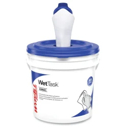 New WetTask Customizable Wet Wiping System Critical Clean Wipers for Bleach/Disinfectants/Sanitizers with Bucket (540/Carton) Cleaning & Janitorial Supplies