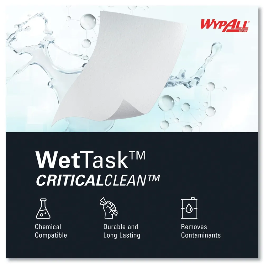 New WetTask Customizable Wet Wiping System Critical Clean Wipers for Bleach/Disinfectants/Sanitizers with Bucket (540/Carton) Cleaning & Janitorial Supplies