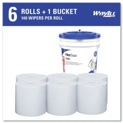 New WetTask Customizable Wet Wiping System Critical Clean Wipers for Bleach/Disinfectants/Sanitizers with Bucket (540/Carton) Cleaning & Janitorial Supplies