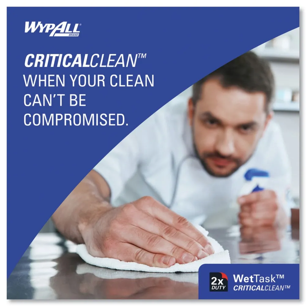 New WetTask Customizable Wet Wiping System Critical Clean Wipers for Bleach/Disinfectants/Sanitizers with Bucket (540/Carton) Cleaning & Janitorial Supplies