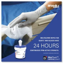 New WetTask Customizable Wet Wiping System Critical Clean Wipers for Bleach/Disinfectants/Sanitizers with Bucket (540/Carton) Cleaning & Janitorial Supplies