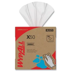 Clearance X50 9-1/10 in. x 12-1/2 in. Cloth Pop-Up Box - White (176/Box 10 Boxes/Carton) Cleaning & Janitorial Supplies