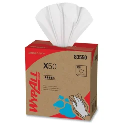 Clearance X50 9-1/10 in. x 12-1/2 in. Cloth Pop-Up Box - White (176/Box 10 Boxes/Carton) Cleaning & Janitorial Supplies