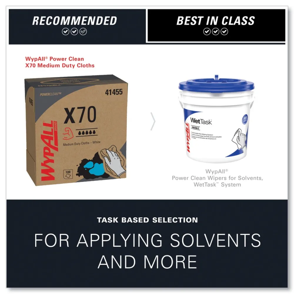 Hot X70 9-1/10 in. x 16-4/5 in. Cloths - White (100/Box 10 Boxes/Carton) Cleaning & Janitorial Supplies