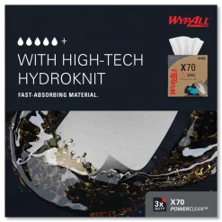 Hot X70 9-1/10 in. x 16-4/5 in. Cloths - White (100/Box 10 Boxes/Carton) Cleaning & Janitorial Supplies