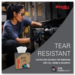 Hot X70 9-1/10 in. x 16-4/5 in. Cloths - White (100/Box 10 Boxes/Carton) Cleaning & Janitorial Supplies