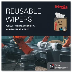 Hot X70 9-1/10 in. x 16-4/5 in. Cloths - White (100/Box 10 Boxes/Carton) Cleaning & Janitorial Supplies