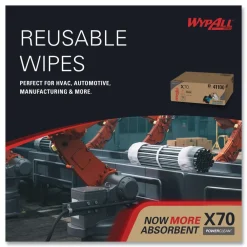 Best X70 Flat Sheet 14.9 in. x 16.6 in. Cloths - White (300/Carton) Cleaning & Janitorial Supplies