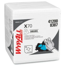 Hot X70 1/4-Fold 12-1/2 in. x 12 in. Cloths - White (76/Pack 12 Packs/Carton) Cleaning & Janitorial Supplies