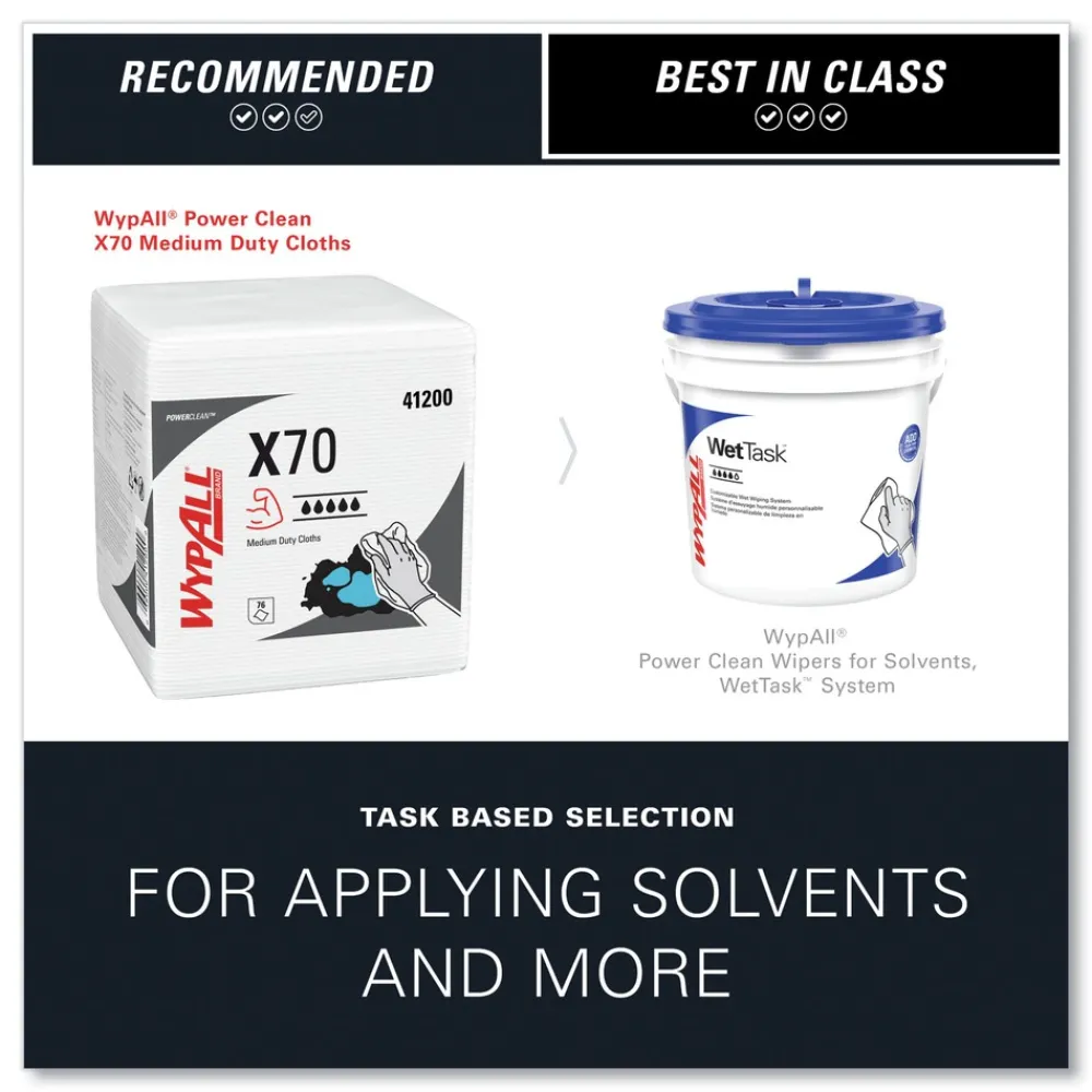 Hot X70 1/4-Fold 12-1/2 in. x 12 in. Cloths - White (76/Pack 12 Packs/Carton) Cleaning & Janitorial Supplies