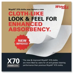 Hot X70 1/4-Fold 12-1/2 in. x 12 in. Cloths - White (76/Pack 12 Packs/Carton) Cleaning & Janitorial Supplies